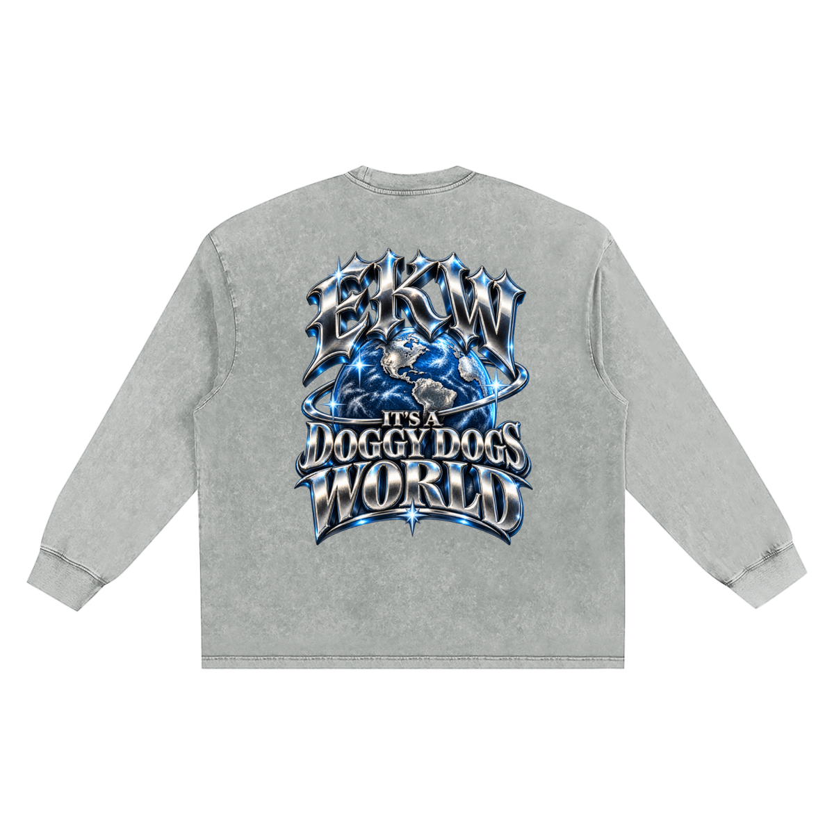 Snow Washed Frayed Edge EKW T-Shirt