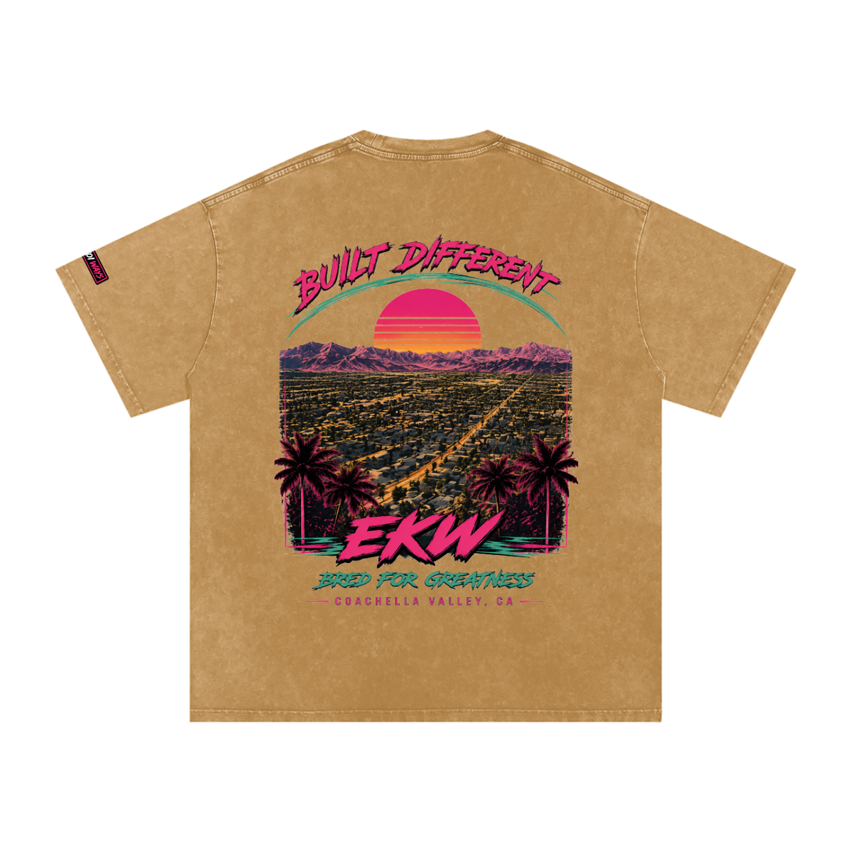 Snow Washed Oversized Cotton EKW X COACHELLA T-Shirt