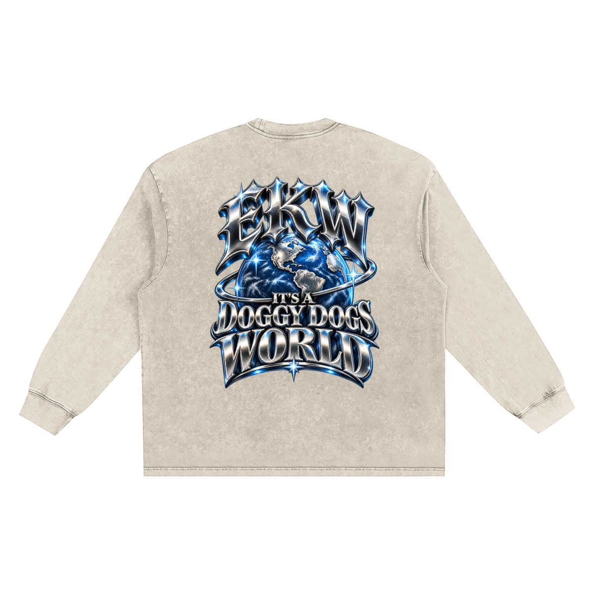 Snow Washed Frayed Edge EKW T-Shirt