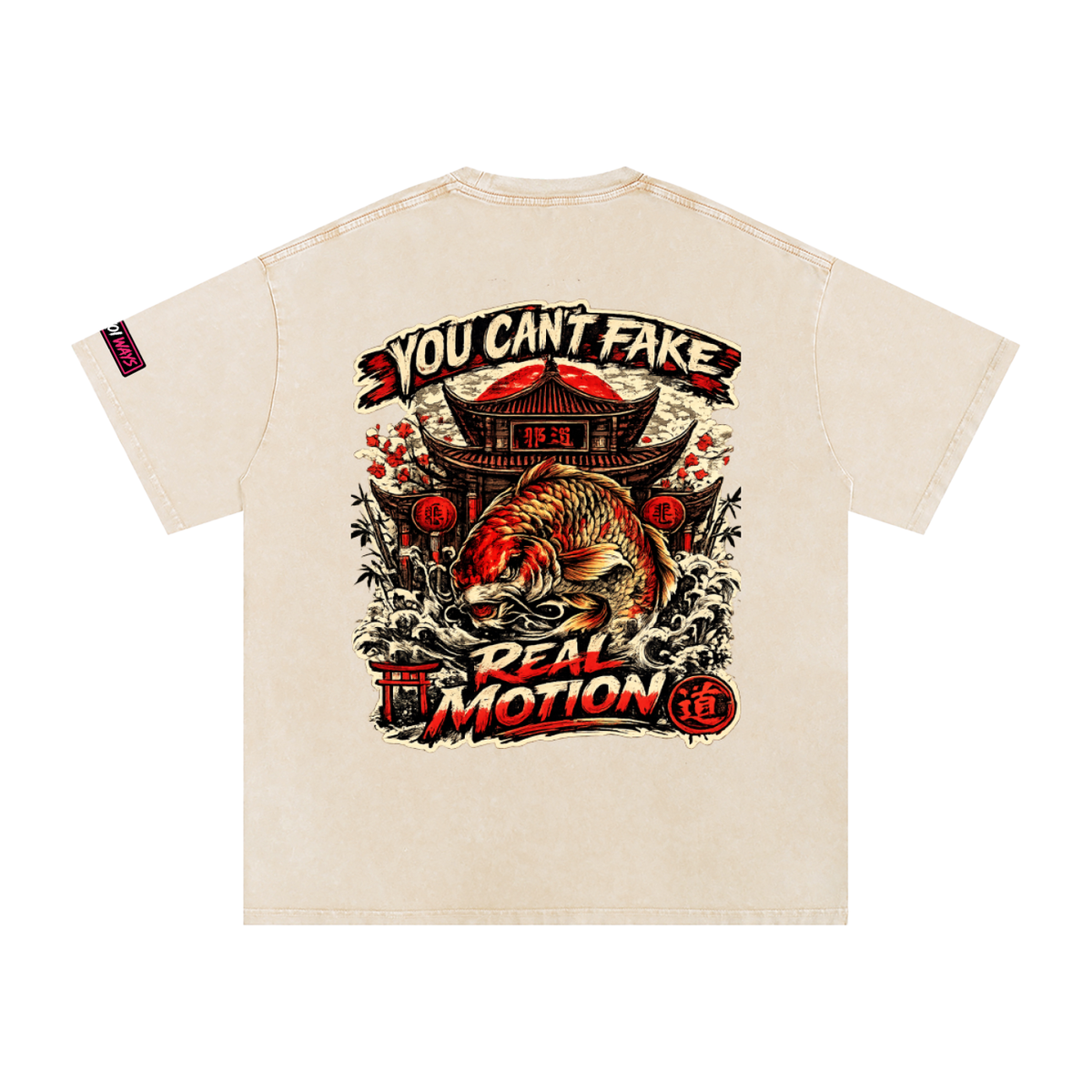 Snow Washed Oversized Cotton EKW T-Shirt