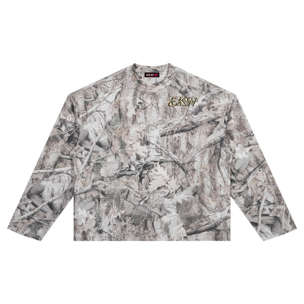 Unisex Tree Camo Waffle EKW Fishing T-Shirt