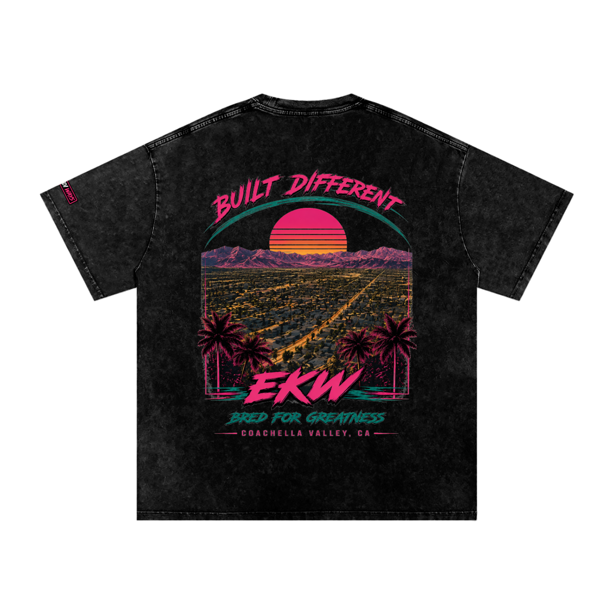 Snow Washed Oversized Cotton EKW X COACHELLA T-Shirt