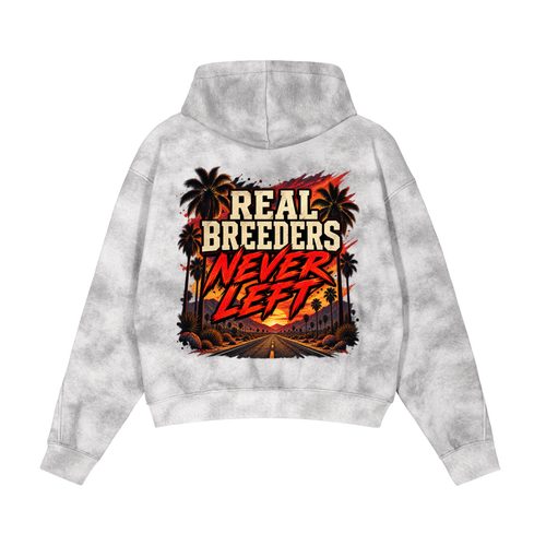 Dirty Washed Zip-Up RBNL Fleece Hoodie