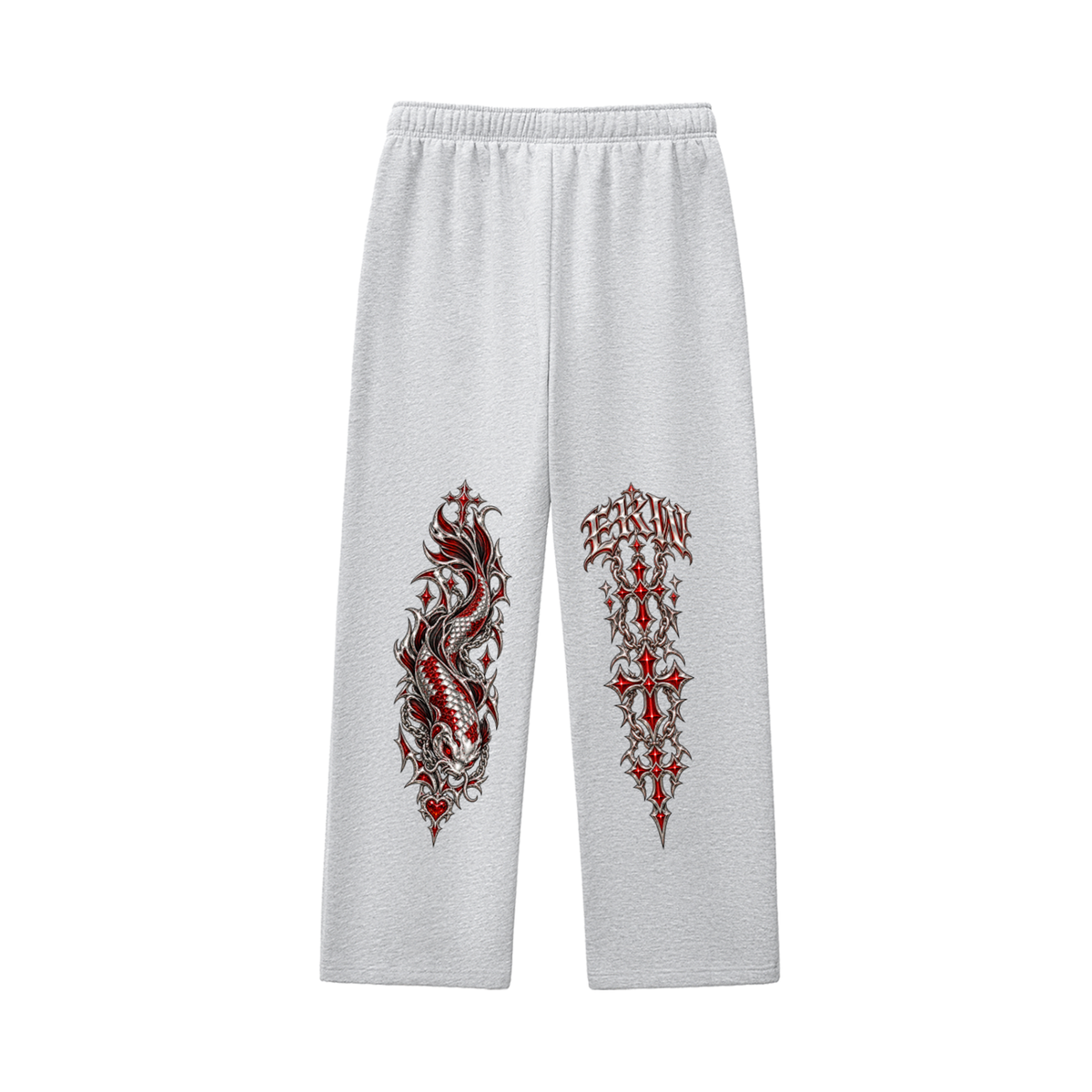 Contrast-Stitched EKW Fleece Sweatpants