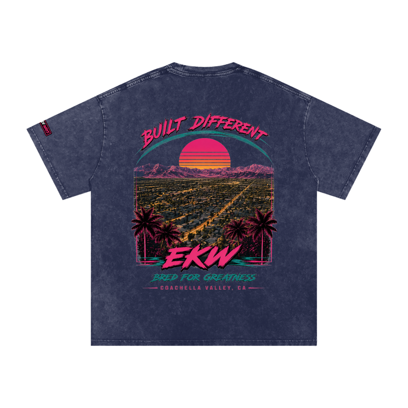 Snow Washed Oversized Cotton EKW X COACHELLA T-Shirt