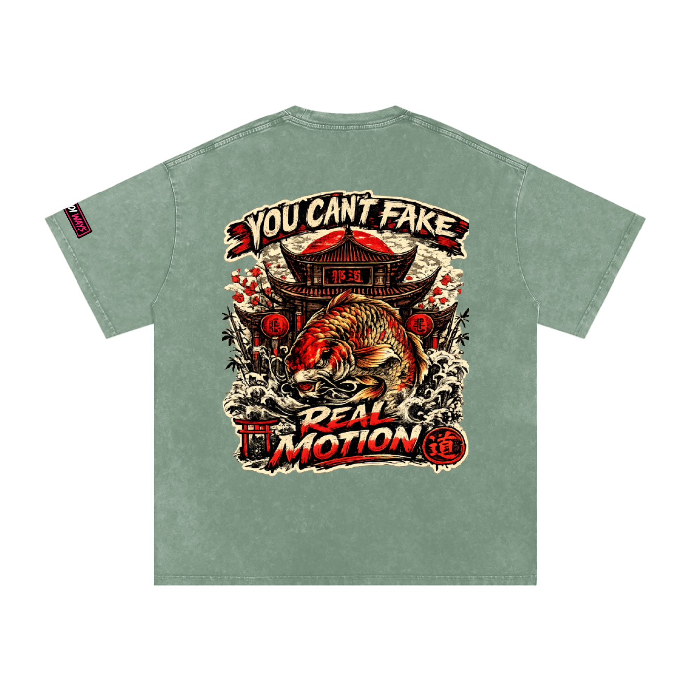 Snow Washed Oversized Cotton EKW T-Shirt