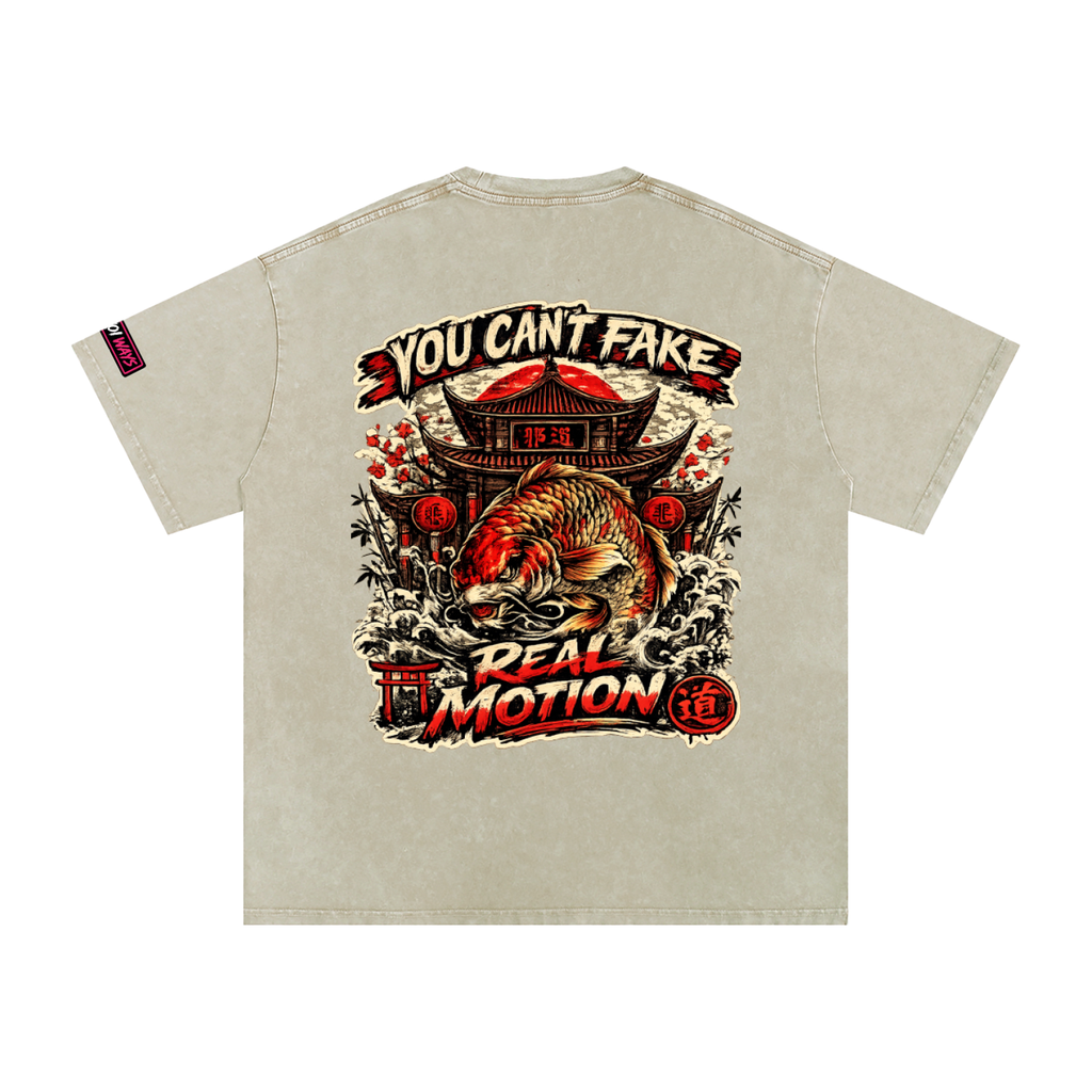Snow Washed Oversized Cotton EKW T-Shirt