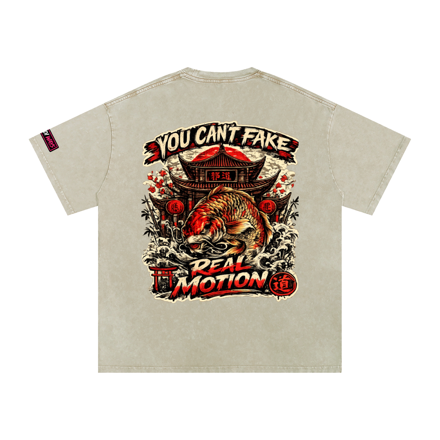 Snow Washed Oversized Cotton EKW T-Shirt
