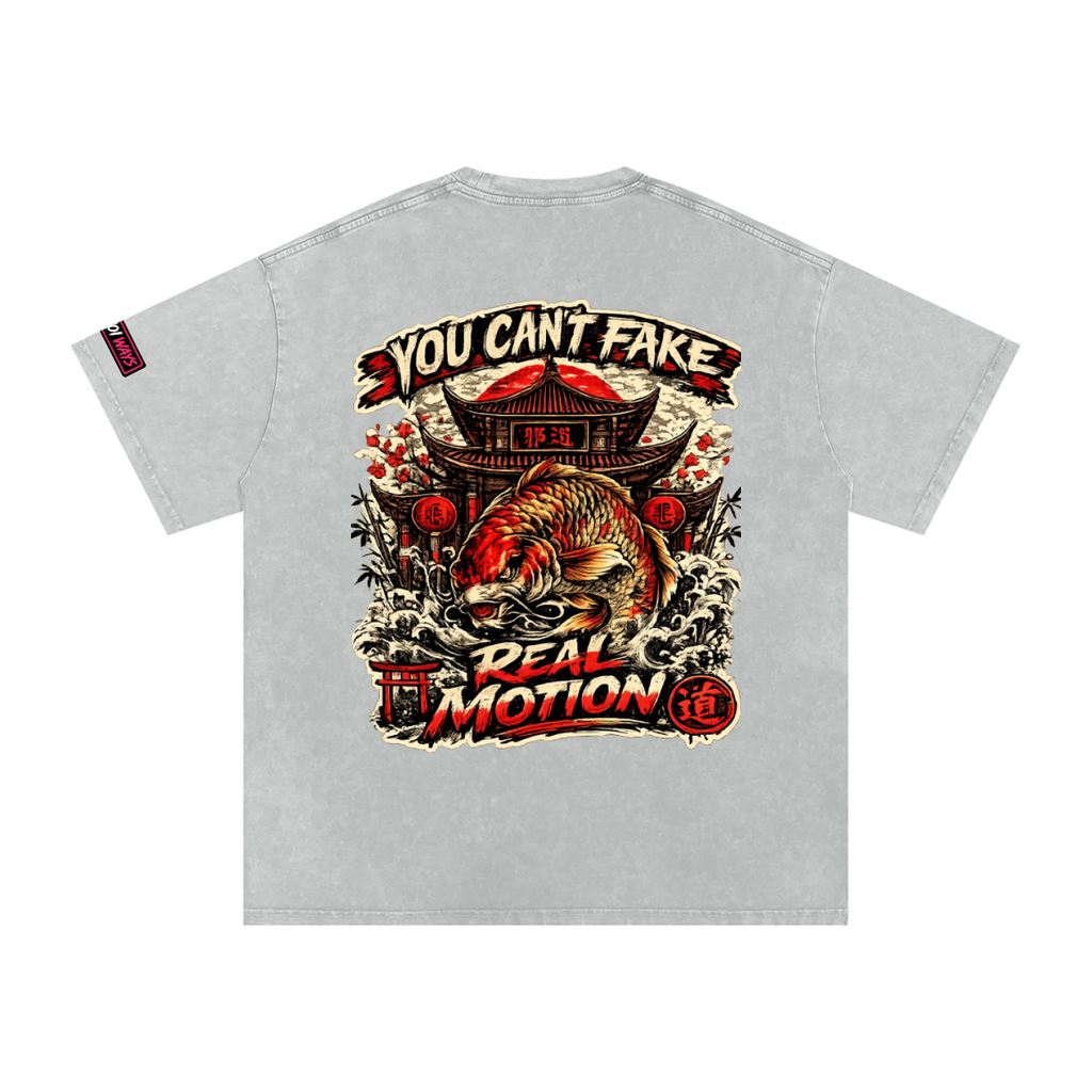 Snow Washed Oversized Cotton EKW T-Shirt