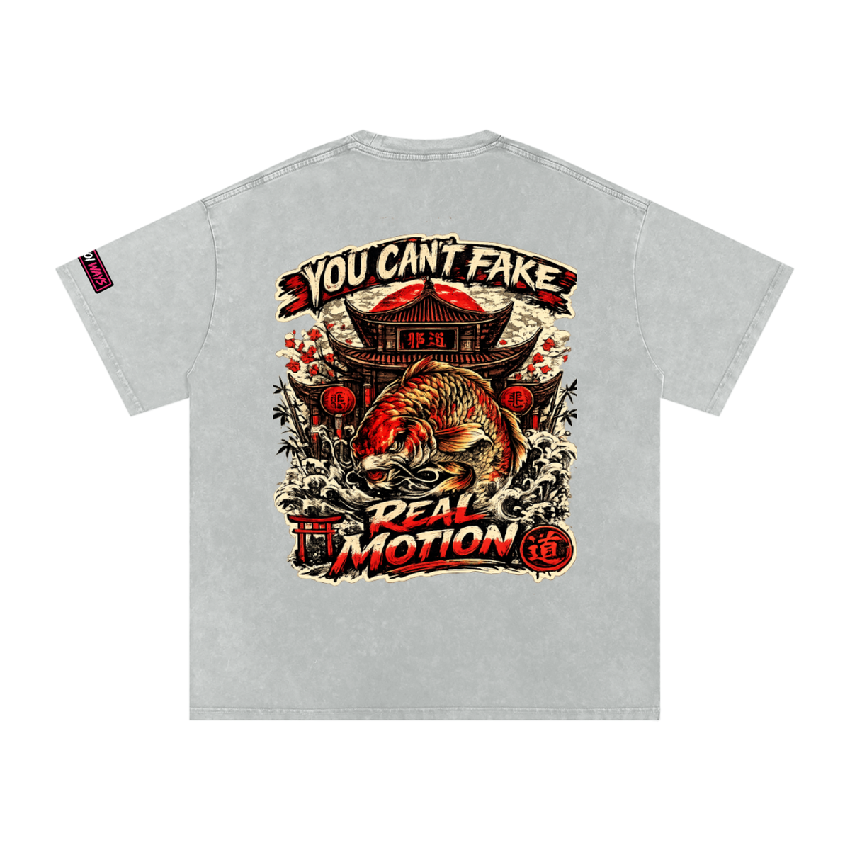 Snow Washed Oversized Cotton EKW T-Shirt