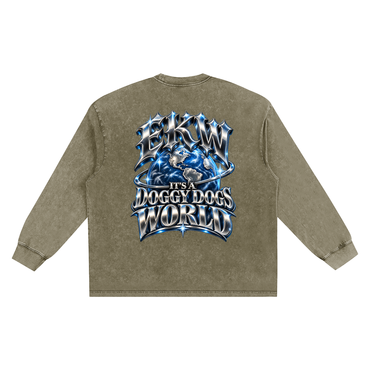Snow Washed Frayed Edge EKW T-Shirt