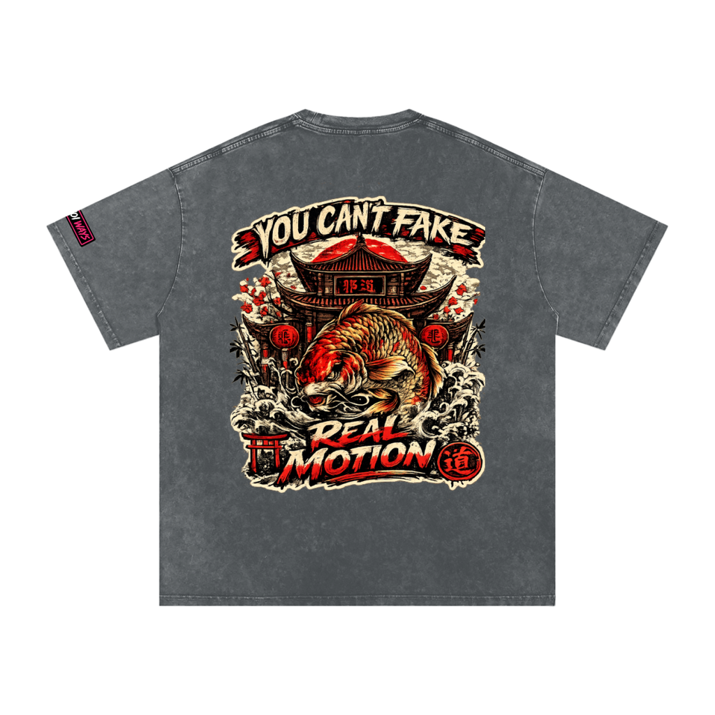 Snow Washed Oversized Cotton EKW T-Shirt