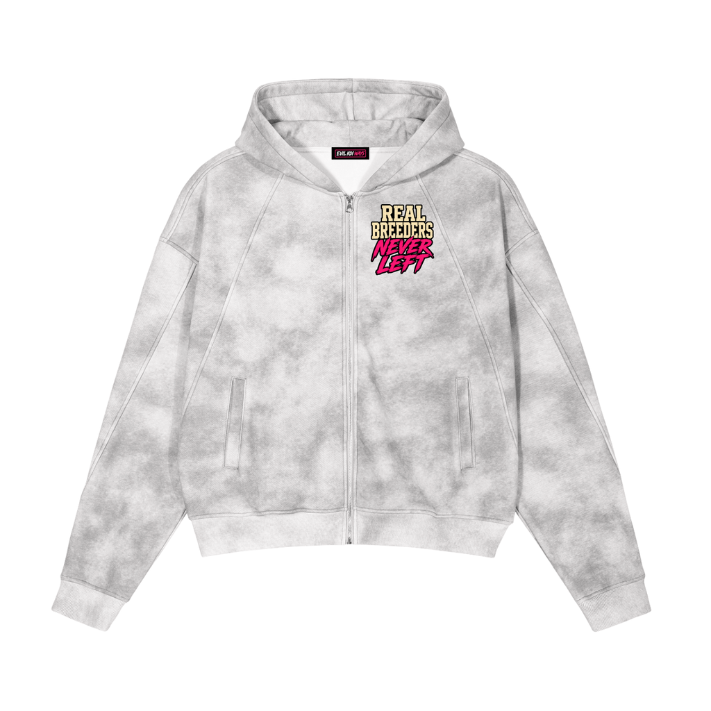Dirty Washed Zip-Up Fleece RBNL Hoodie