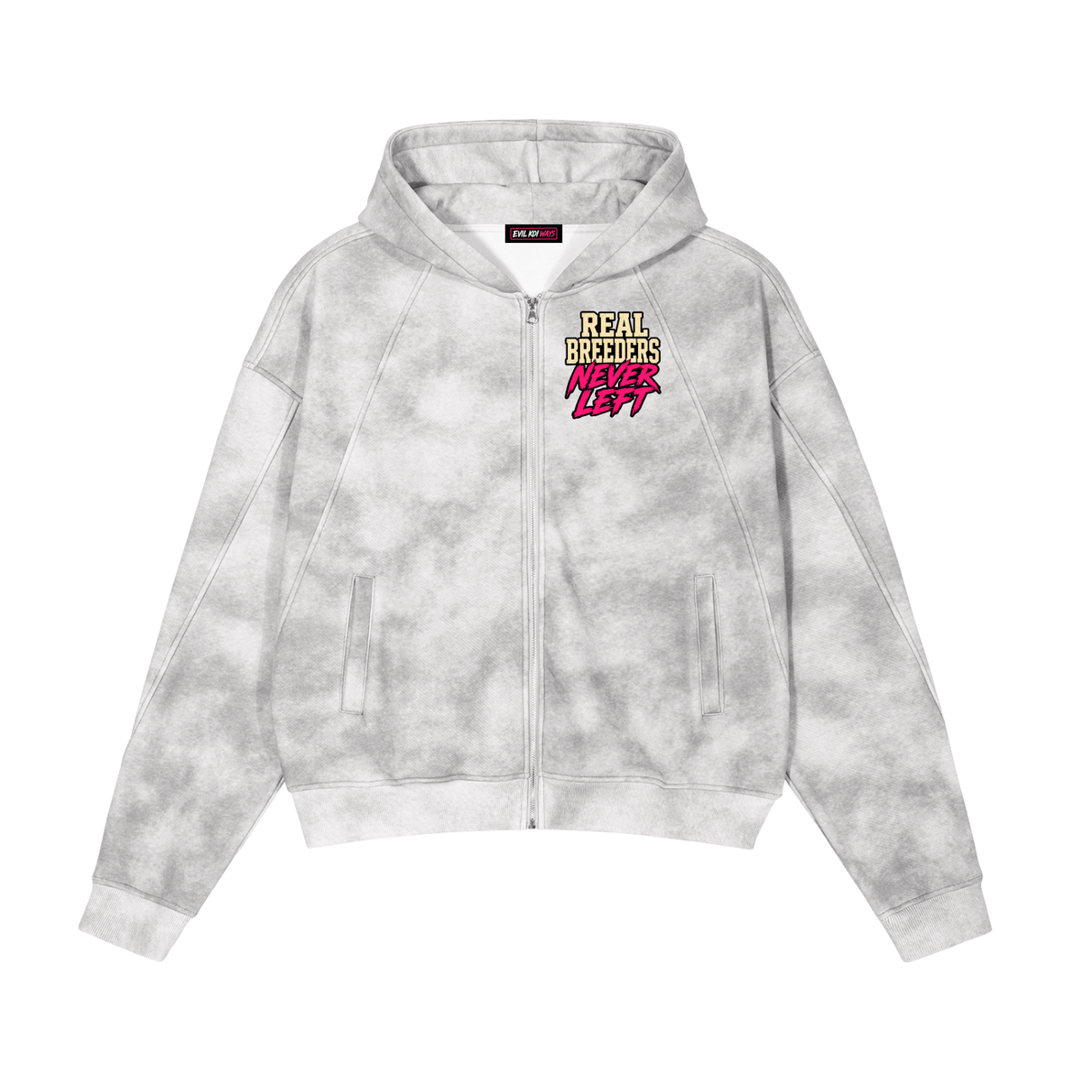 Dirty Washed Zip-Up Fleece RBNL Hoodie