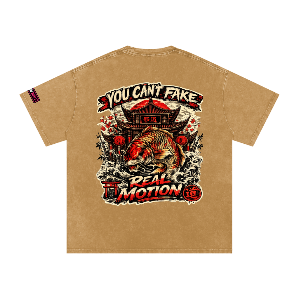 Snow Washed Oversized Cotton EKW T-Shirt