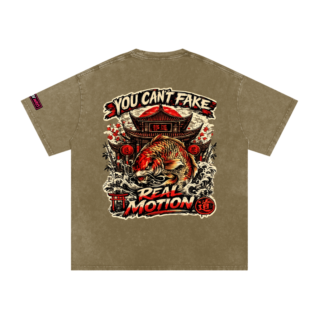 Snow Washed Oversized Cotton EKW T-Shirt