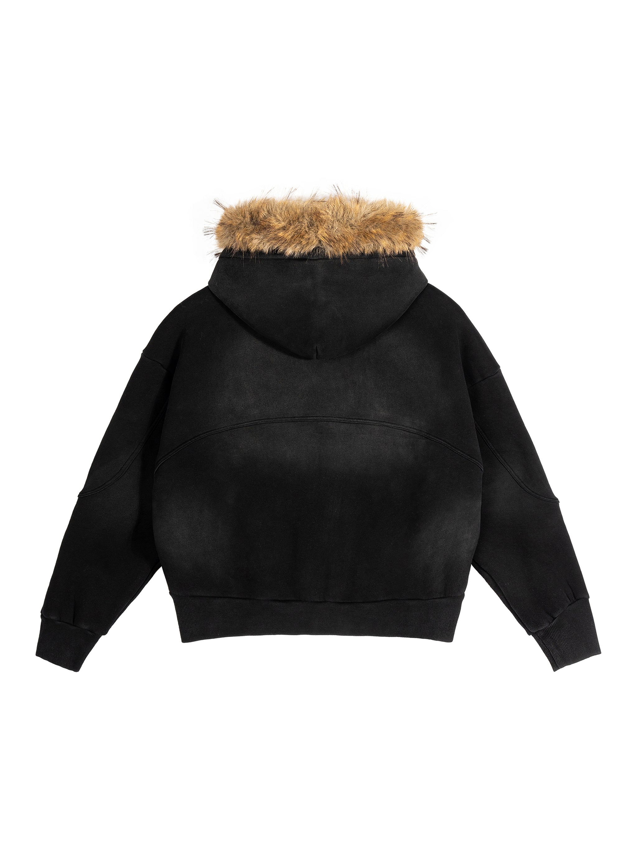 Sun Fade Boxy Detachable Fur EKW X COACHELLA Hoodie
